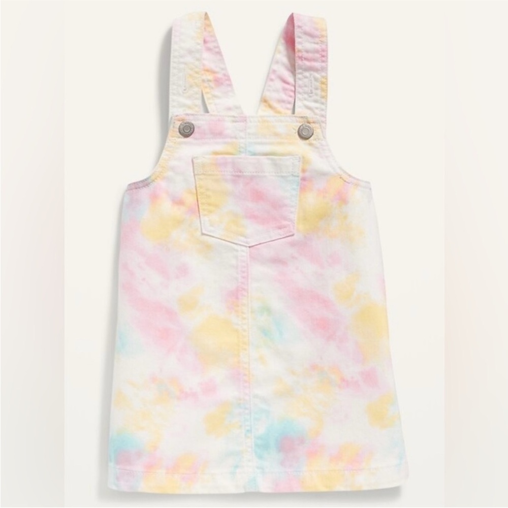 Old Navy girls Tie Dye shift skirt overall dress pastel colors toddler 5T